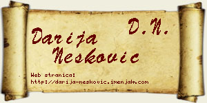Darija Nešković vizit kartica